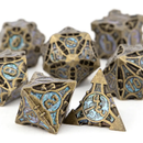 Circe's Avatar - 7 Piece Metal Polyhedral Dice Set & Dice Case