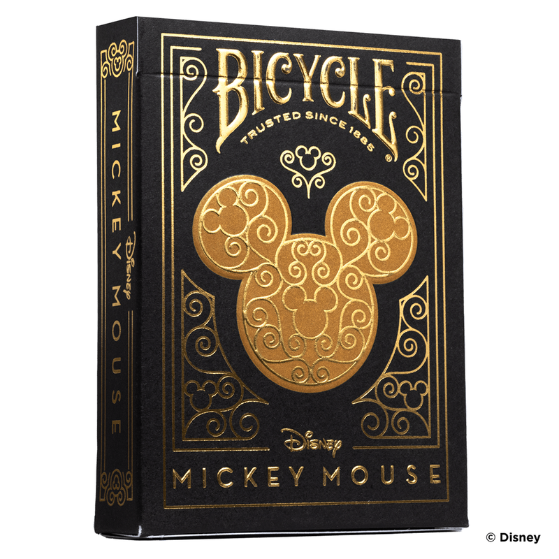 Mickey Mouse inspired Black and Gold Playing Cards by Bicycle