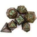 Forgotten Age - 7 Piece Metal Polyhedral Dice Set & Dice Case