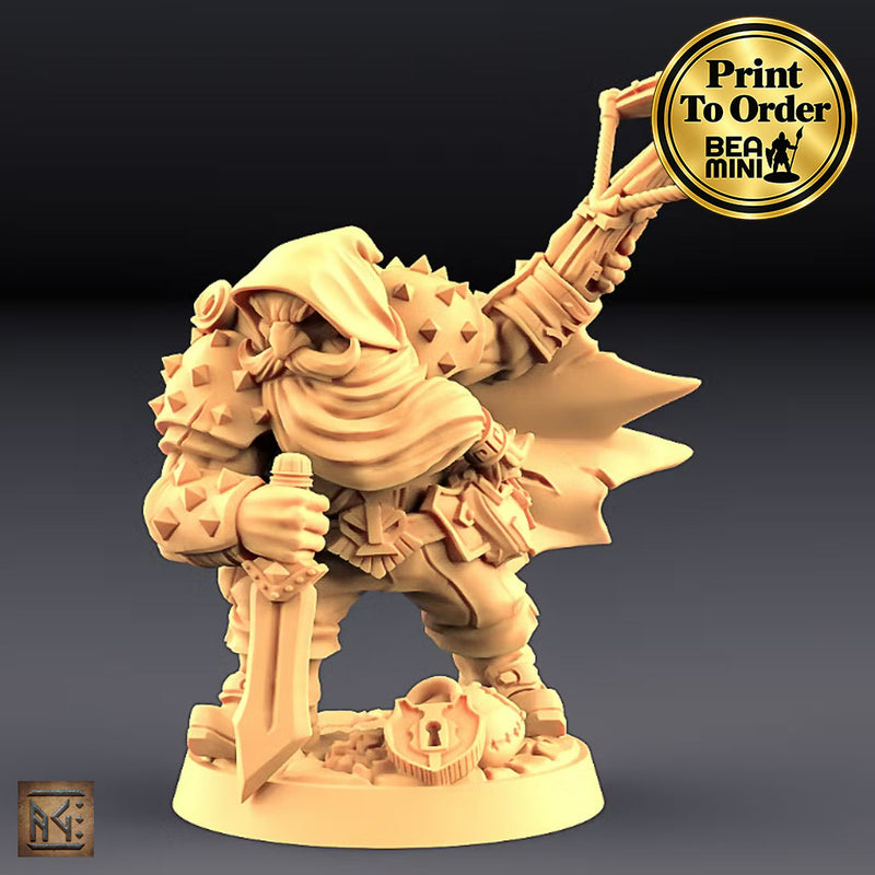 Merrian Silverfinger - Dwarven Rogue | BeaMini Print to Order Miniatures