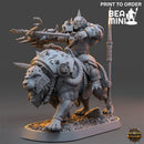 Zwoop Zauber on Cutter Cat - Zeithammer’s Green Brigade | BeaMini Print to Order Miniatures