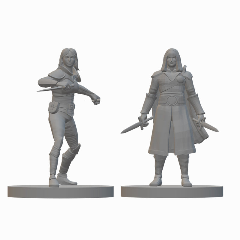 Human Rogue (Wave 2) | BeaMini Unpainted RPG Miniatures