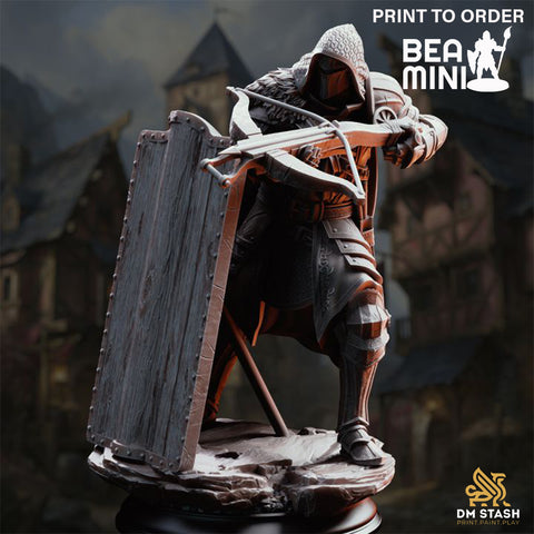 Erik of the Scarlett Road - Human Fighter | BeaMini Print to Order Miniatures