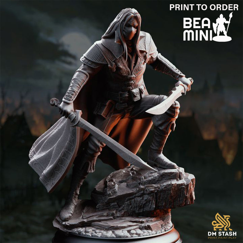 Severin Lindhardt - Human Rogue | BeaMini Print to Order Miniatures