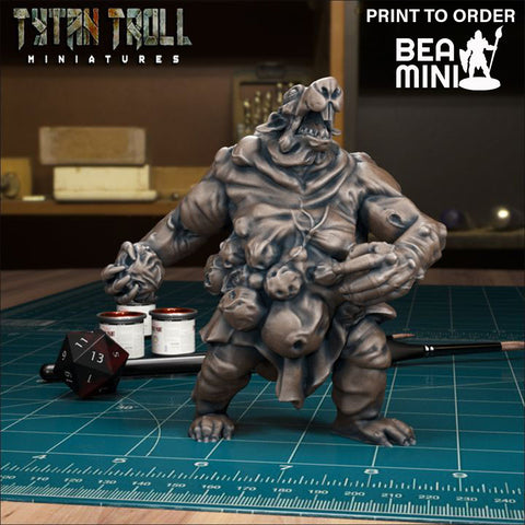 Plague Rat Ogre | BeaMini Print to Order Miniatures