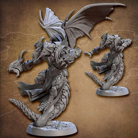 Flamagath - Dragonborn Sorcerer | BeaMini Print to Order Miniatures