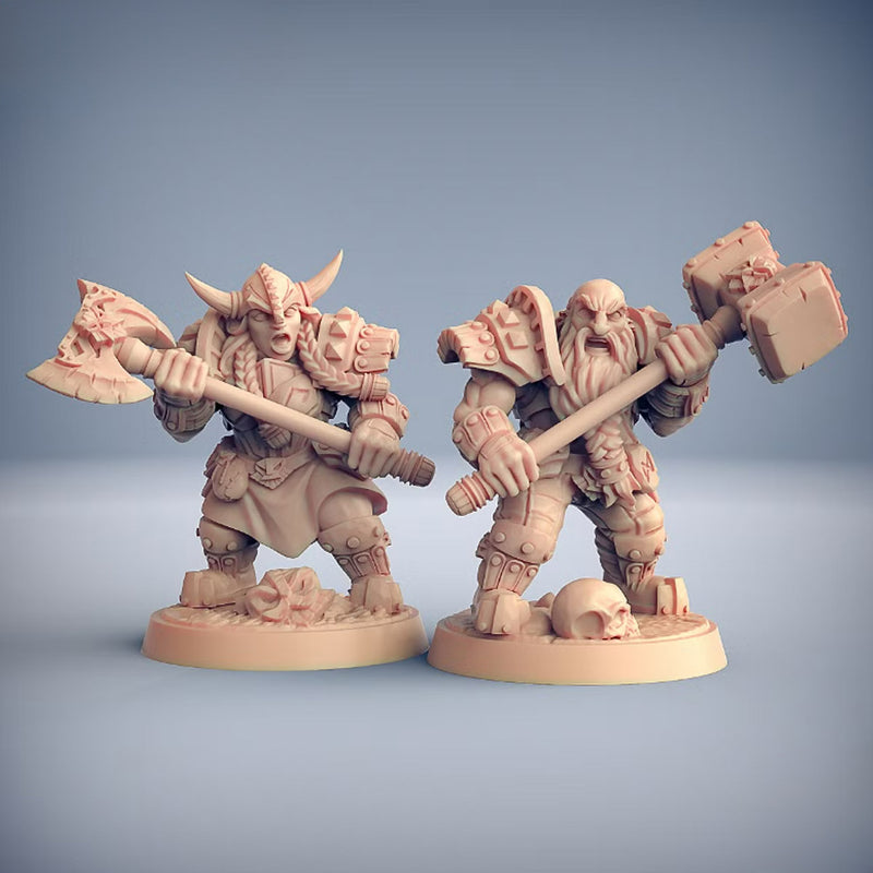 Dwarven Guards | BeaMini Print to Order Miniatures