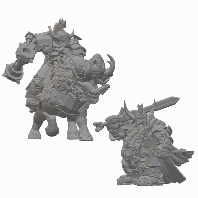Dwarf Paladins | BeaMini Unpainted RPG Miniatures