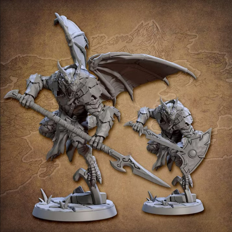 Draconian Shock Troops - A | BeaMini Print to Order Miniatures