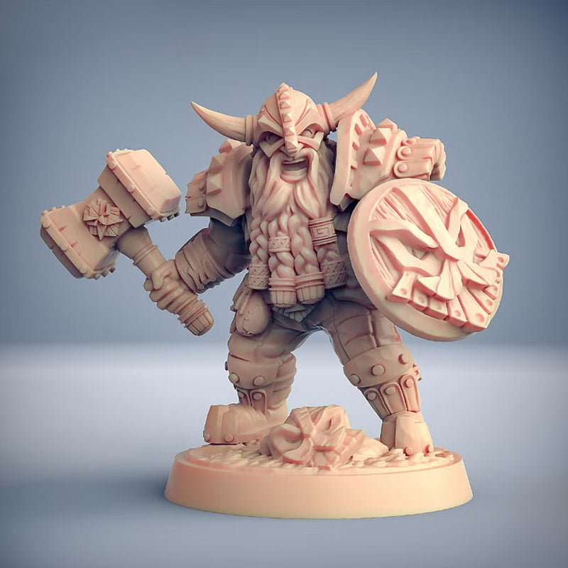 Dwarven Fighter A | BeaMini Print to Order Miniatures