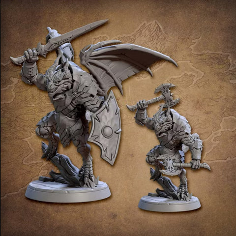 Draconian Shock Troops - D | BeaMini Print to Order Miniatures
