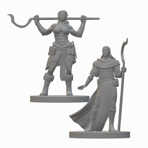 Human Druids (wave 2) | BeaMini Unpainted RPG Miniatures