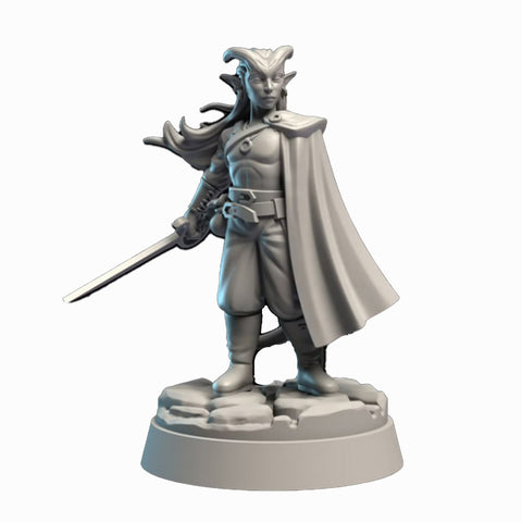 Tiefling Fighter | BeaMini Print to Order Miniatures
