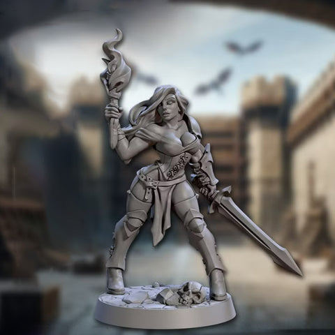 Elena Human Fighter | BeaMini Print to Order Miniatures