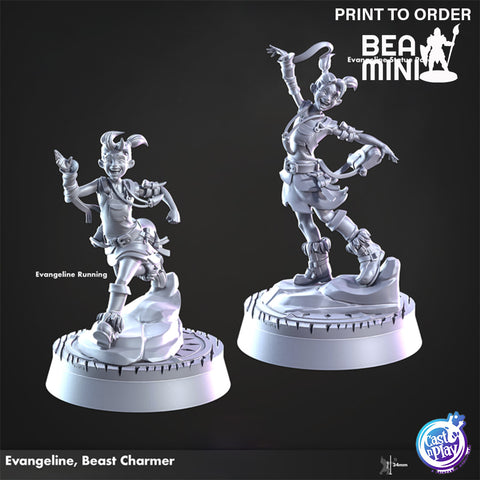 Evangeline, Beast Charmer | BeaMini Print to Order Miniatures