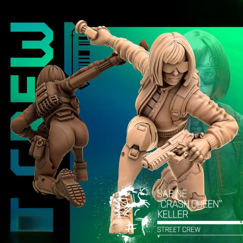 Sabine 'Crash Queen' Keller | BeaMini Print to Order Miniatures