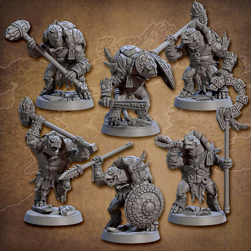 Tortle Fighters | BeaMini Print to Order Miniatures