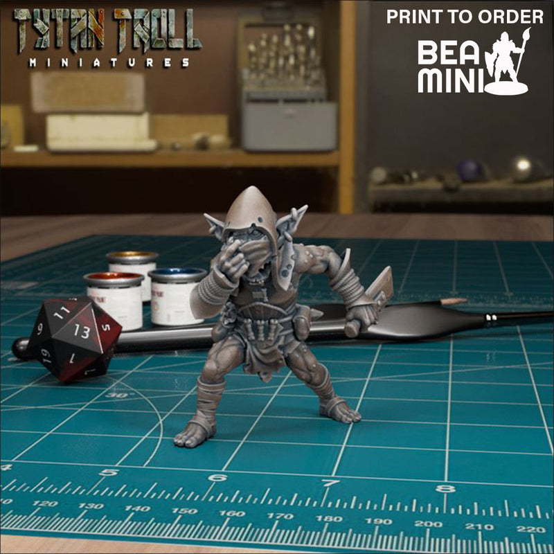 Goblin Assassin 04 | BeaMini Print to Order Miniatures