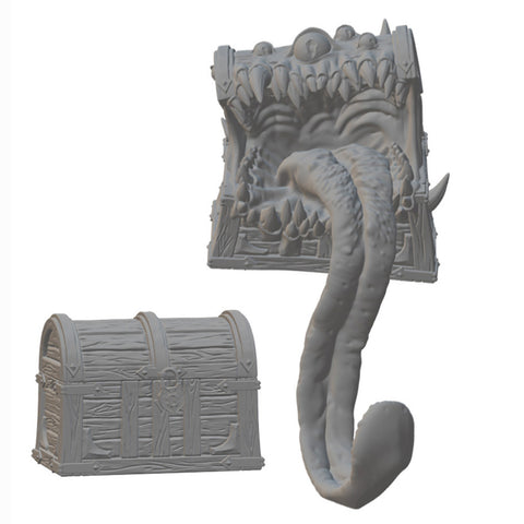 Mimic & Chest | BeaMini Unpainted RPG Miniatures