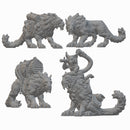 Tabaxi Trader & Pack Cats | BeaMini Unpainted RPG Miniatures