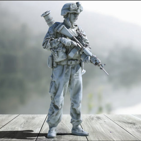 Marine with Grenade Launcher | BeaMini Print to Order Miniatures