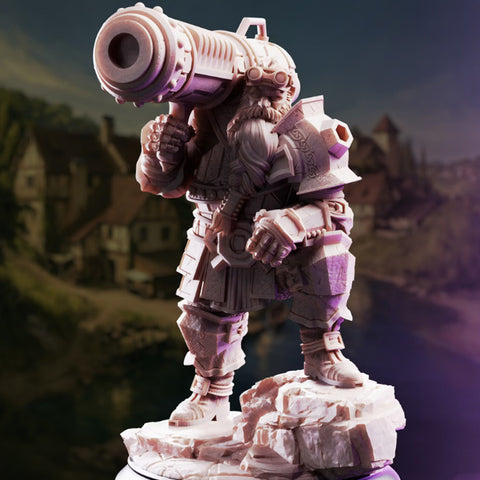 Rook - Dwarven Artificer | BeaMini Print to Order Miniatures