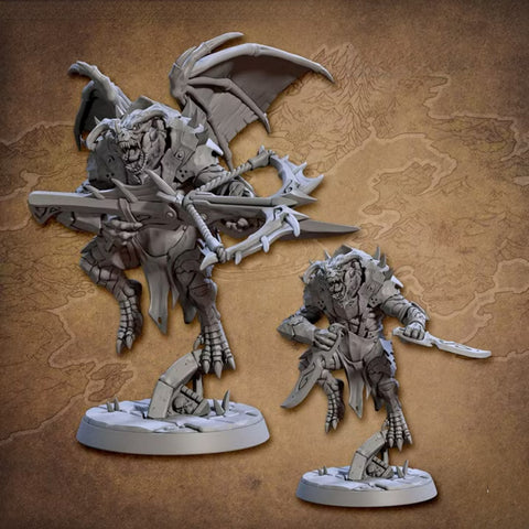 Draconian Shock Troops - E | BeaMini Print to Order Miniatures