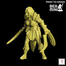 Wood Elf Fighter | BeaMini Print to Order Miniatures