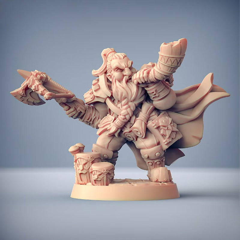 Flokir Dwarf Bard | BeaMini Print to Order Miniatures