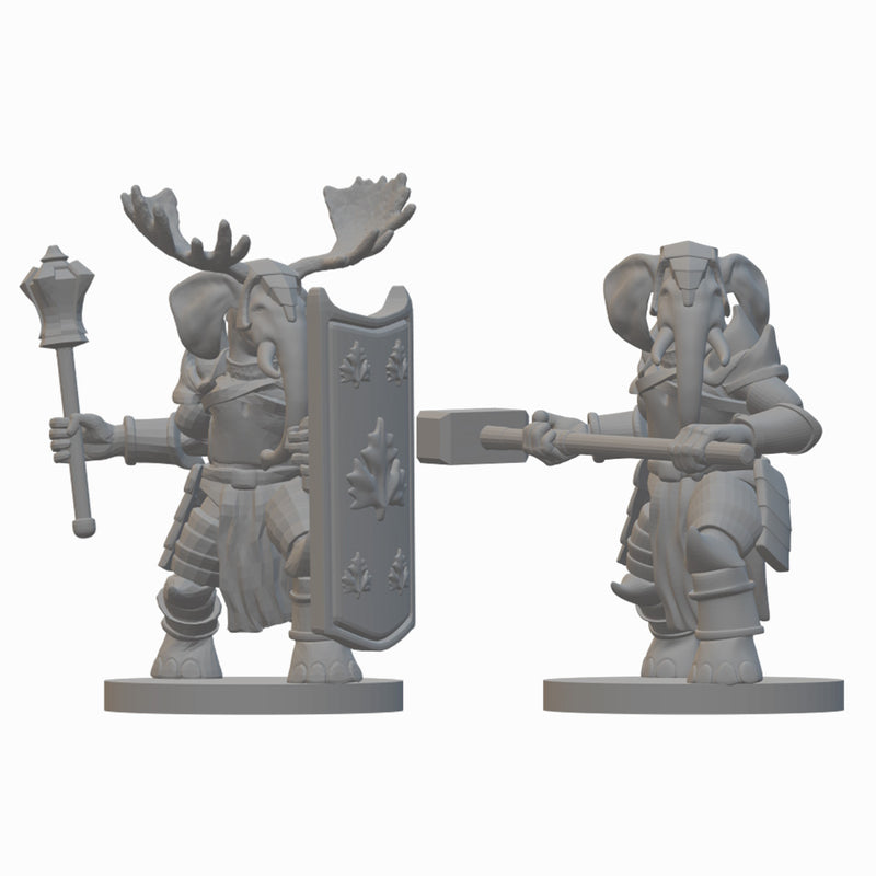 Loxodon Clerics | BeaMini Unpainted RPG Miniatures