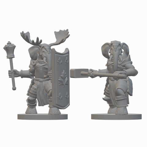 Loxodon Clerics | BeaMini Unpainted RPG Miniatures