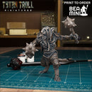 Plague Rat Warrior | BeaMini Print to Order Miniatures