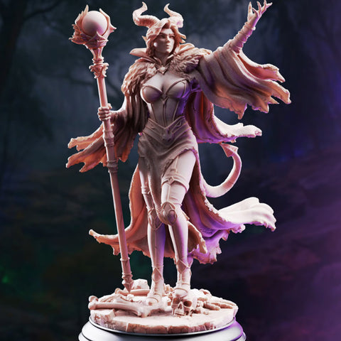 Mallory, Tiefling Sorceress | BeaMini Print to Order Miniatures