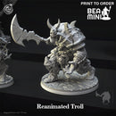 Reanimated Troll  | BeaMini Print to Order Miniatures