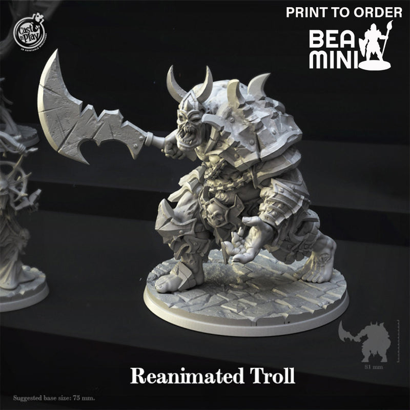 Reanimated Troll  | BeaMini Print to Order Miniatures