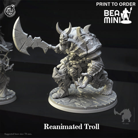 Reanimated Troll  | BeaMini Print to Order Miniatures
