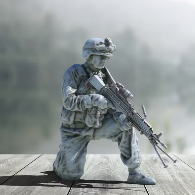 Marine with Light Machine Gun | BeaMini Print to Order Miniatures