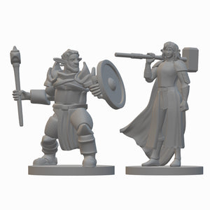 Firbolg Clerics | BeaMini Unpainted RPG Miniatures