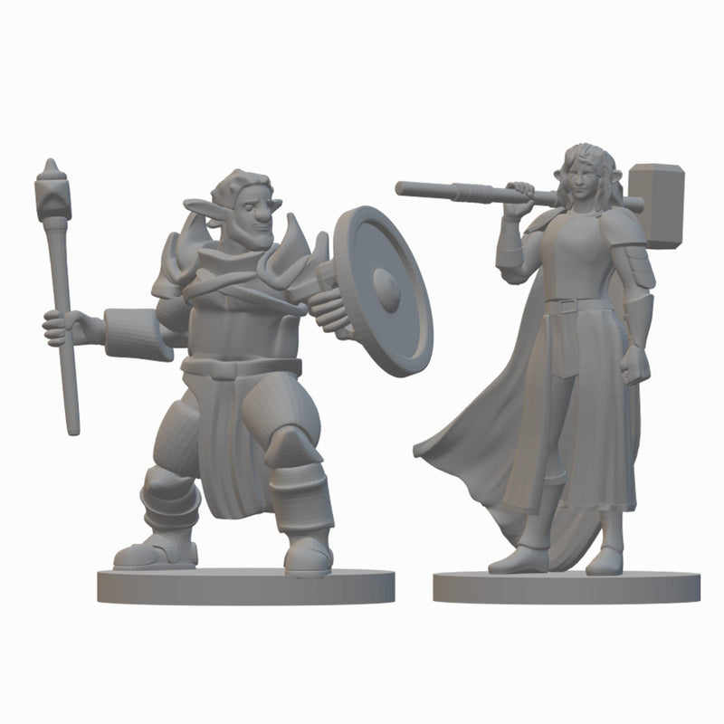 Firbolg Clerics | BeaMini Unpainted RPG Miniatures