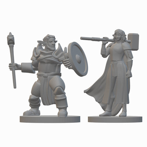 Firbolg Clerics | BeaMini Unpainted RPG Miniatures