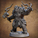 Dumak Bronzebolt, Orc Cleric | BeaMini Print to Order Miniatures