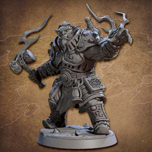Dumak Bronzebolt, Orc Cleric | BeaMini Print to Order Miniatures