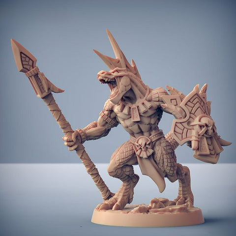 Goldmaw Lizardman B | BeaMini Print to Order Miniatures