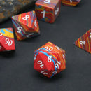 Rainbow Natural Turquoise Gemstone Dice Set & Dice Case