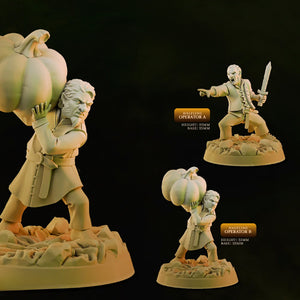 Halfling Pumpkin Launcher Operators | BeaMini Print to Order Miniatures
