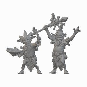 Goblin Shamans | BeaMini Unpainted RPG Miniatures