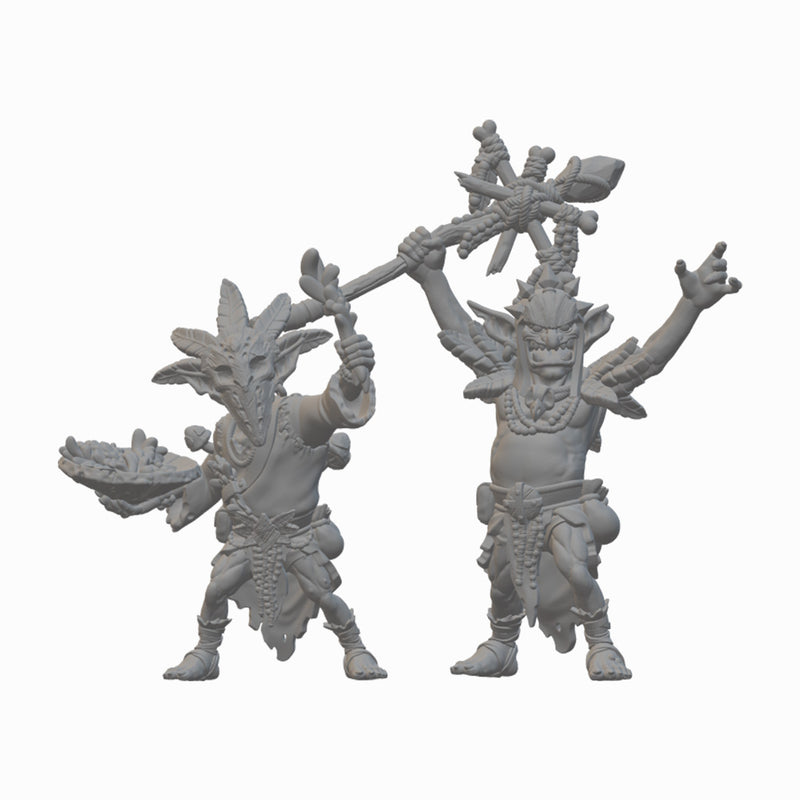 Goblin Shamans | BeaMini Unpainted RPG Miniatures