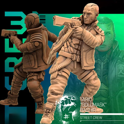 Tariq 'Goldmask' Bashir | BeaMini Print to Order Miniatures