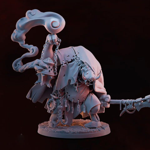 Swinefolk Shaman | BeaMini Print to Order Miniatures