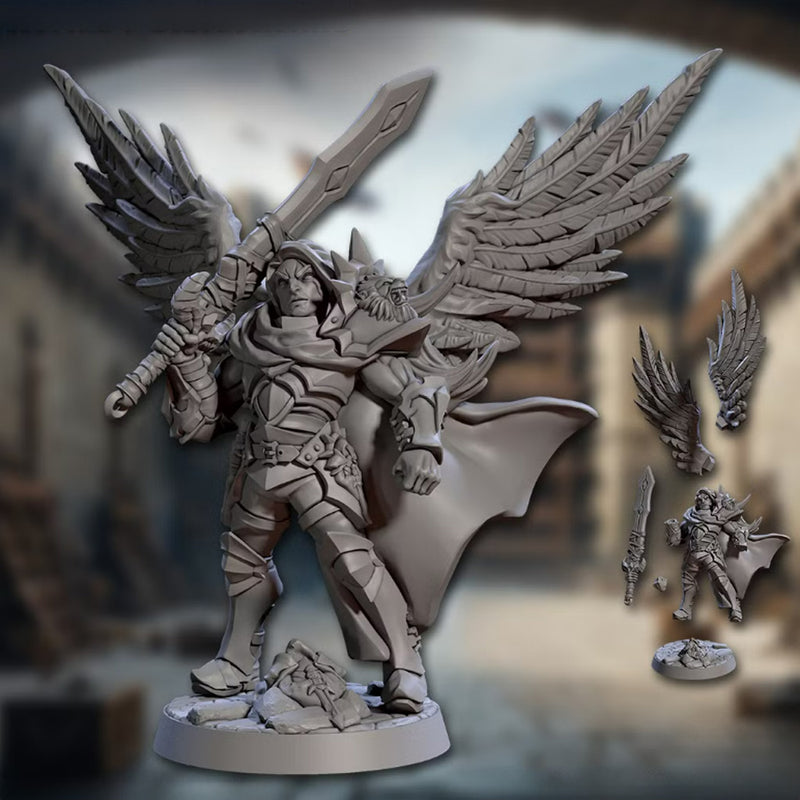 Aasimar Paladin - Sigfrido Dragonbane | BeaMini Print to Order Miniatures